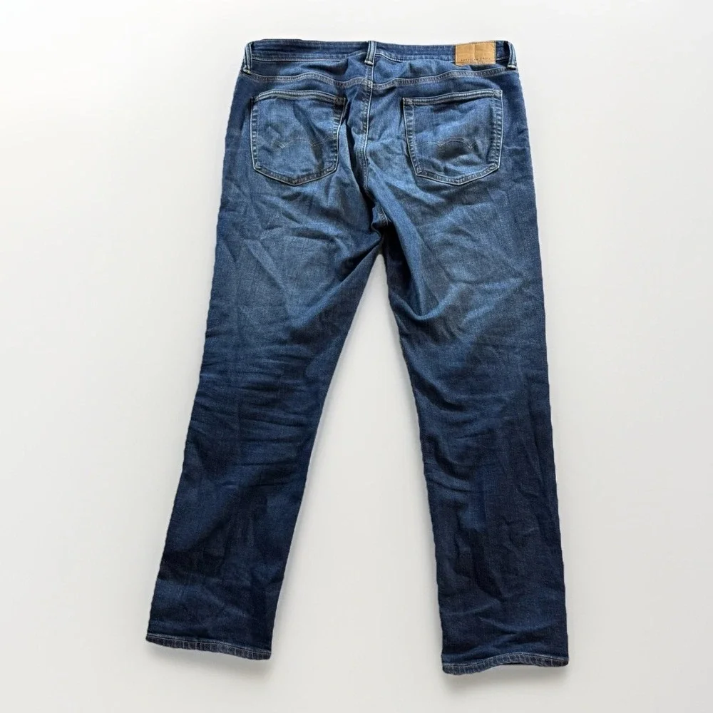 American Eagle AirFlex + Jeans Mens Size 36x30 Blue Slim Straight Stretch Faded‎